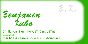 benjamin kubo business card